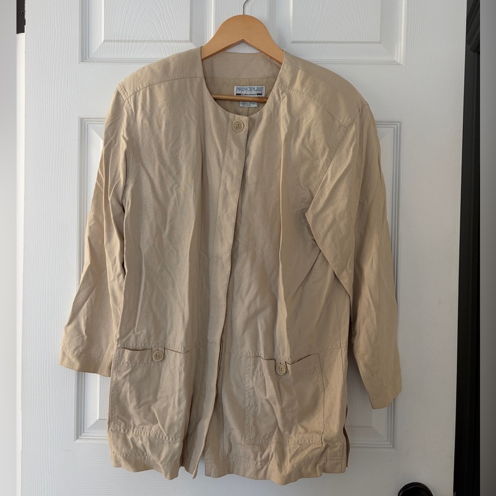 Vintage Cream Pure Silk Jacket/Cardigan